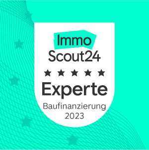 Dieses Experten-Siegel für Baufinanzierungen erhalten nur geprüfte ImmoScout24 Partner mit sehr guten Beratungsleistungen.